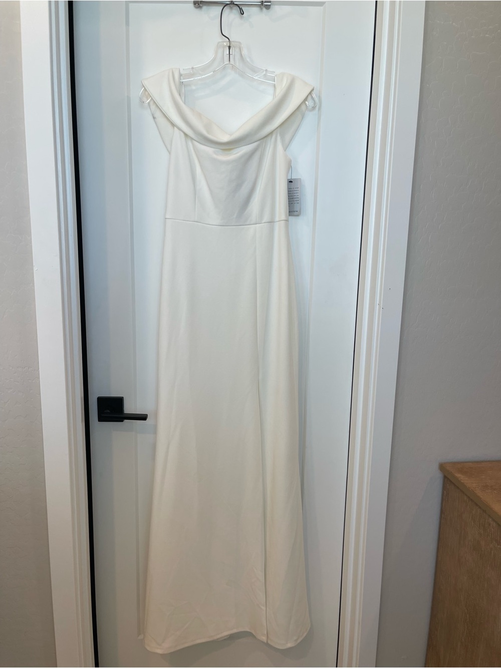 Lulu's Cream Off-Shoulder Maxi Dress